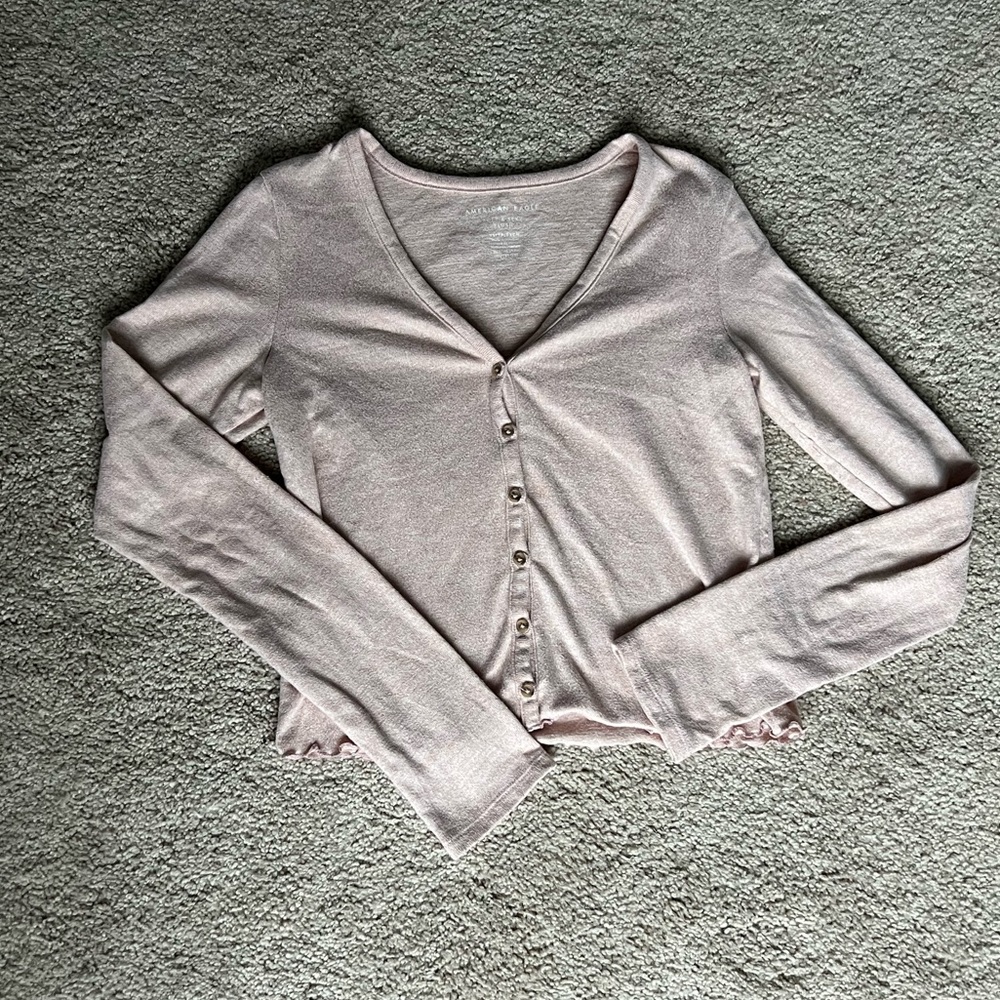 Pink AE Button shirt